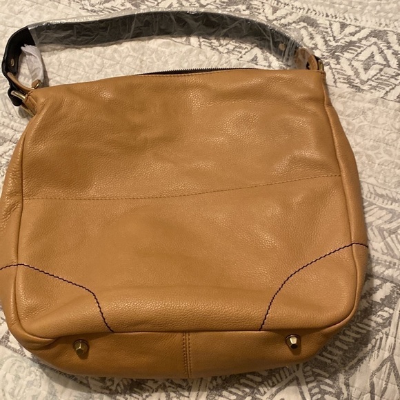 ❣️OR YANY NWT Large Shoulder or Crossbody Pebbled Leather Hobo w/leather Insert - Picture 3 of 10